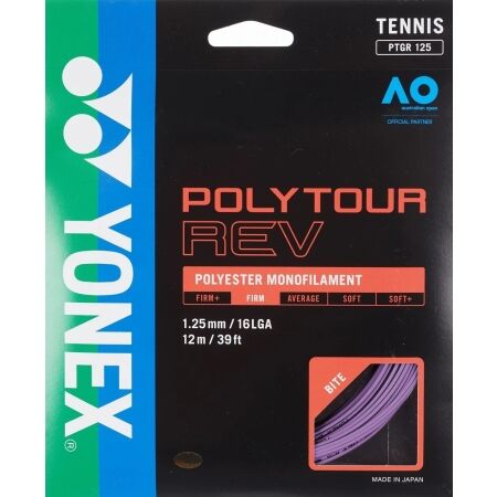 Tenisový výplet YONEX PolyTour REV 125 - 12 m - fialový